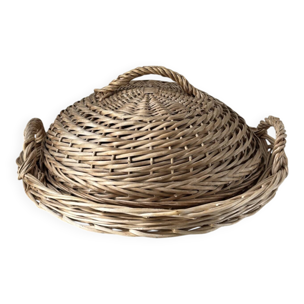 Cloche et plateau en osier tressé — Beyit