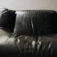 Two seater Maralunga Sofa in Black Leather for Cassina. 1970s