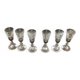 6 vintage 60's liqueur glasses in their original box.