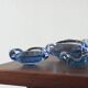 Glass ashtray by Lütken for Holmegaard, 1950s, set of 2
