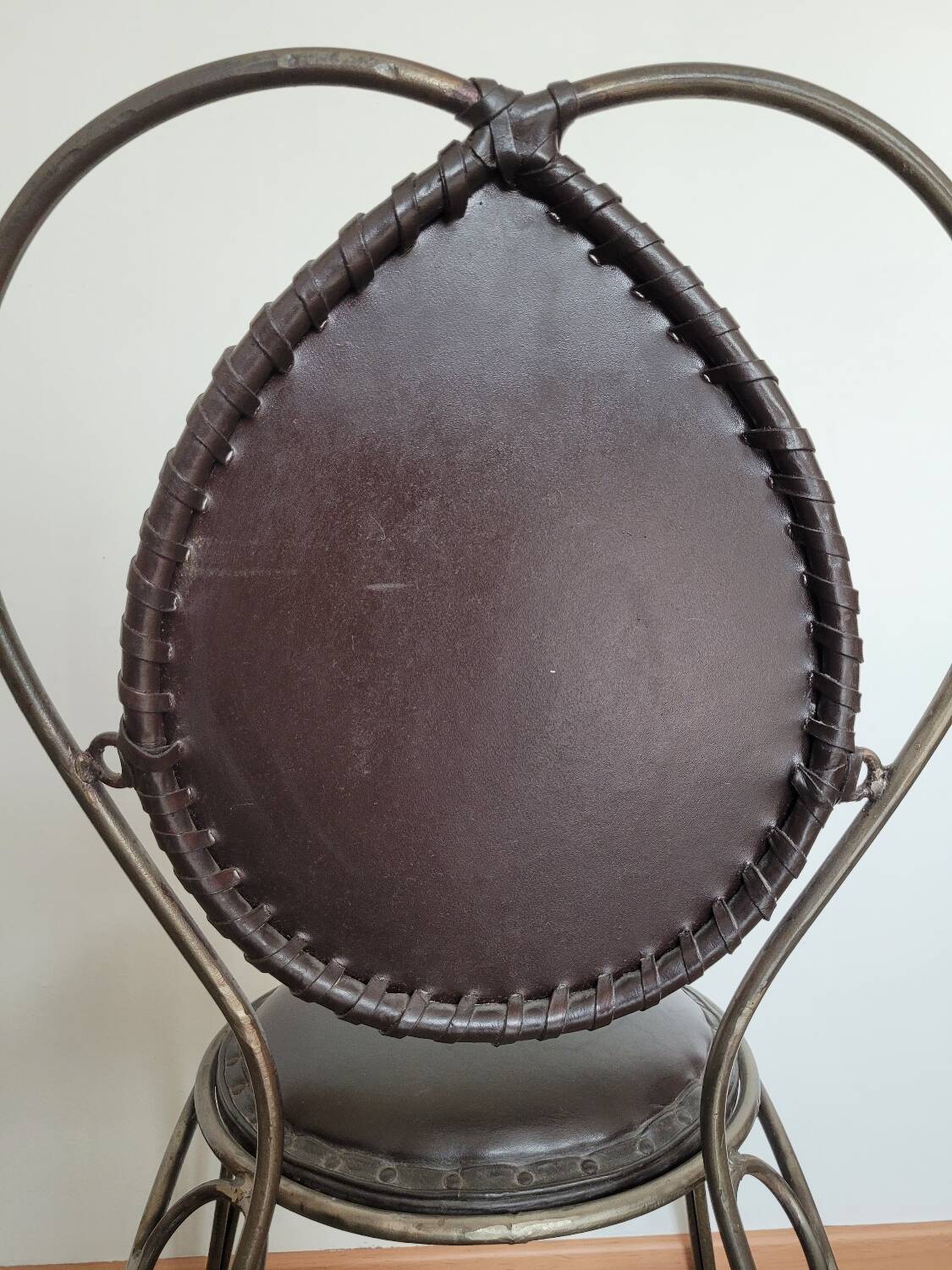Metal and leather chair
