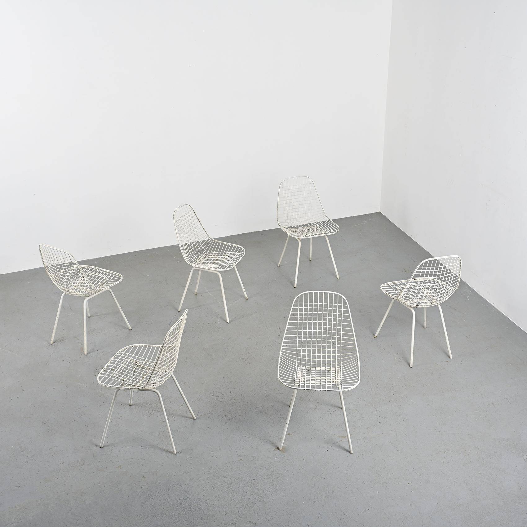 Set of 6 "Bikini" chairs by Charles & Ray Eames for Herman Miller, 1951