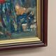 Swedish Oil on Canvas“Red Poppies and White Blossoms” by L. Stokes, Vintage