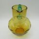 Pichet à eau George Sand verre soufflé ambre et bleu
