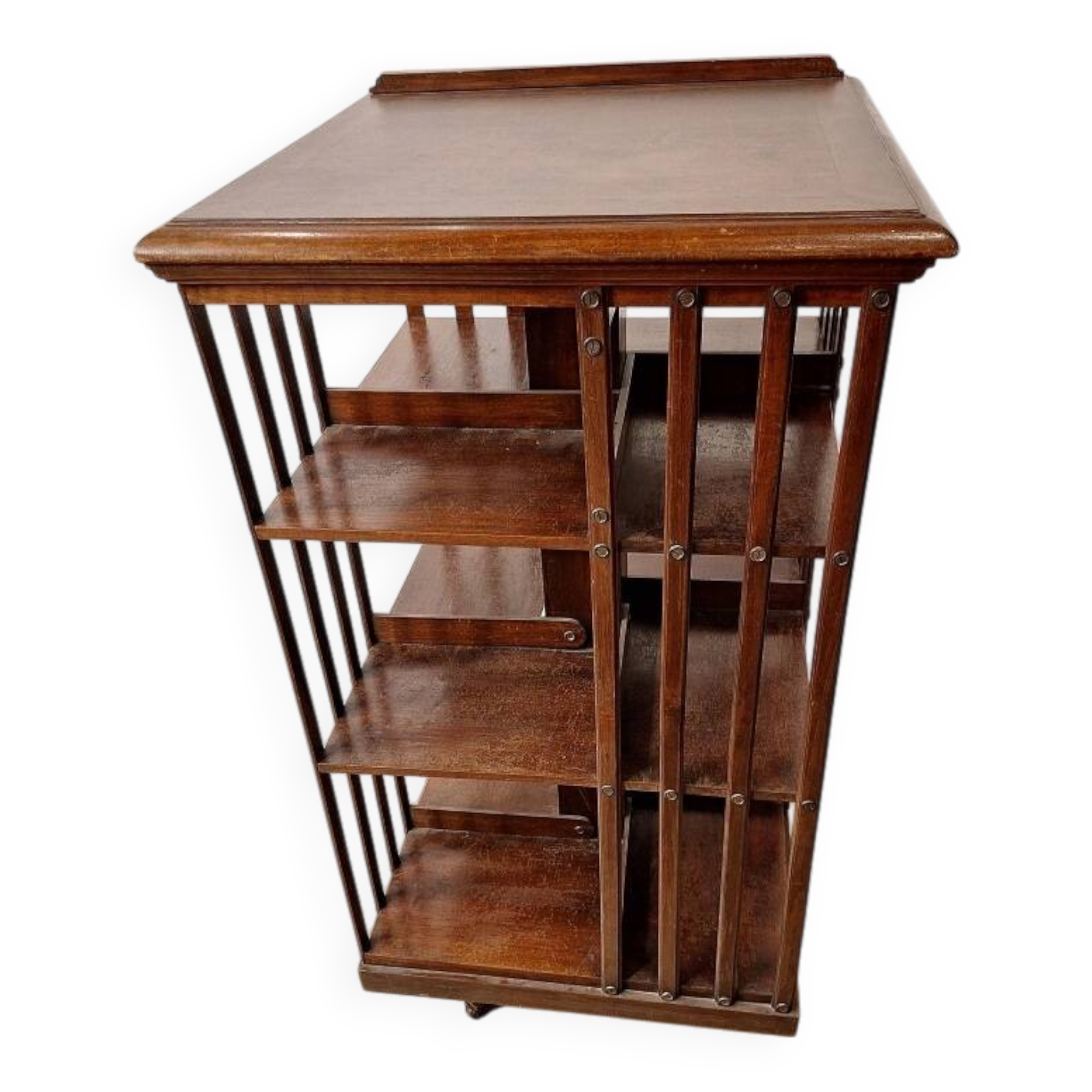 English mahogany revolving bookcase