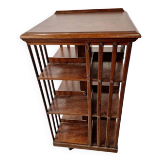 English mahogany revolving bookcase