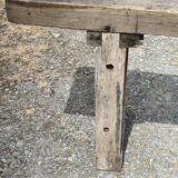Old small 160 cm carpenter's workbench in solid oak