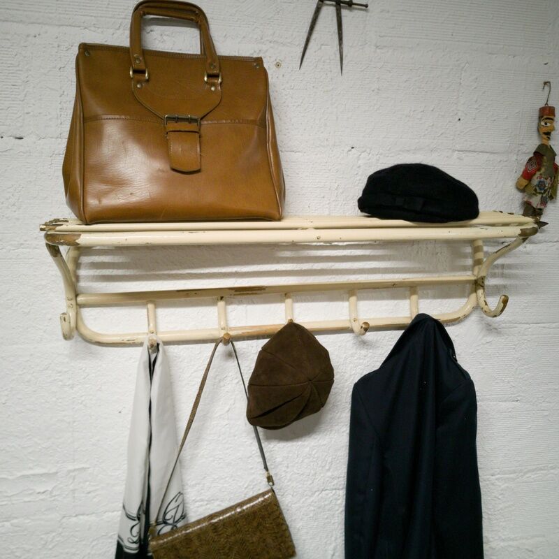 Porte-chapeaux et porte-manteau en bois courbé