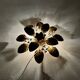 Floral Hollywood Regency Wall or Ceiling Lamp by Hans Kögl