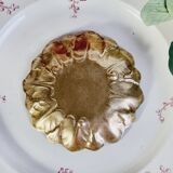 Set of 2 empty pocket gilded brass leaves