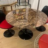 SAARINEN TABLE BROWN MARBLE EMPERADOR KNOLL