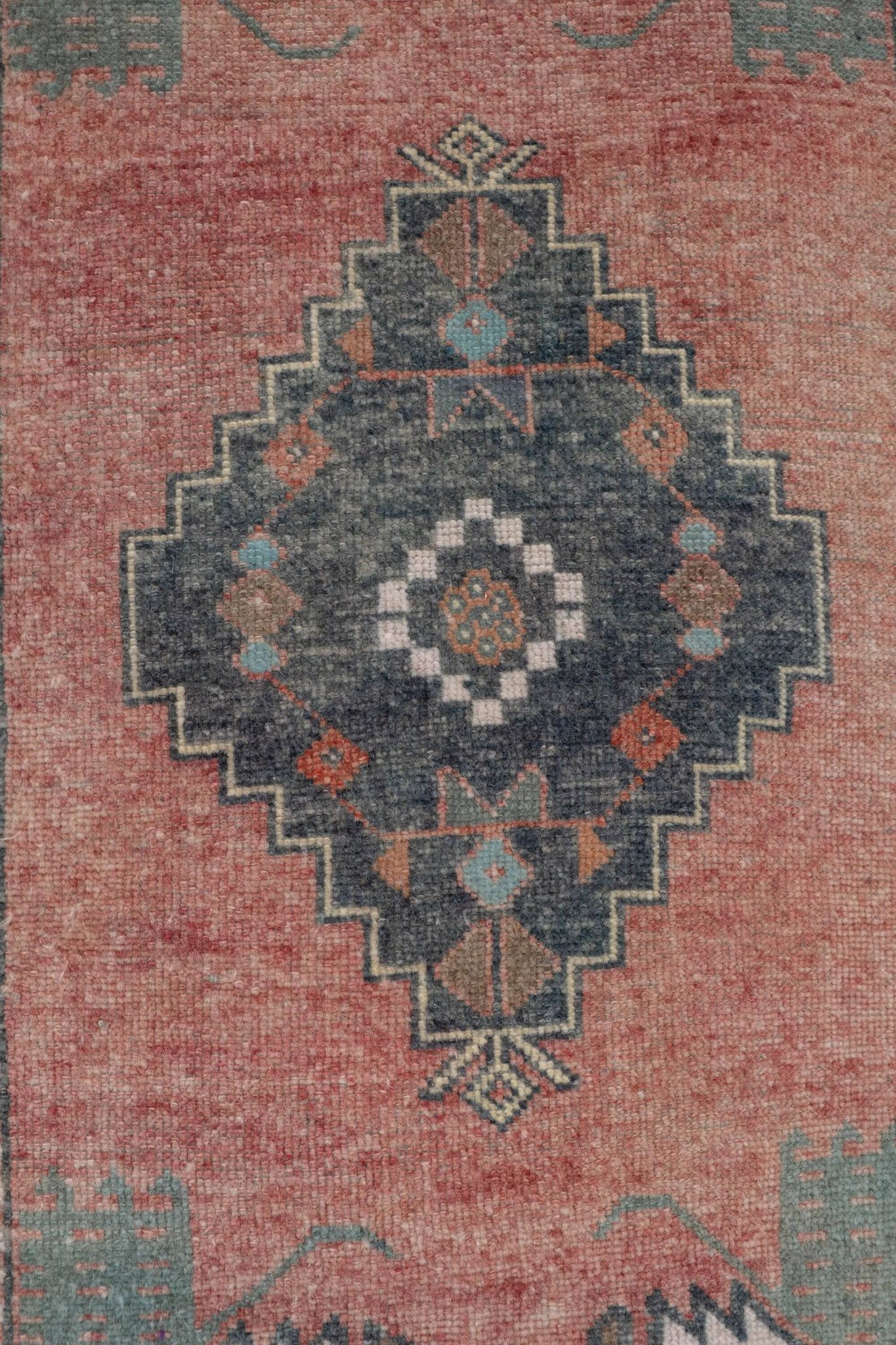 Set of 2 vintage handmade Turkish rugs 46x120 cm