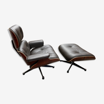 Vitra - Eames Lounge Chair & Ottoman cuir végétal - Charles & Ray Eames 1956