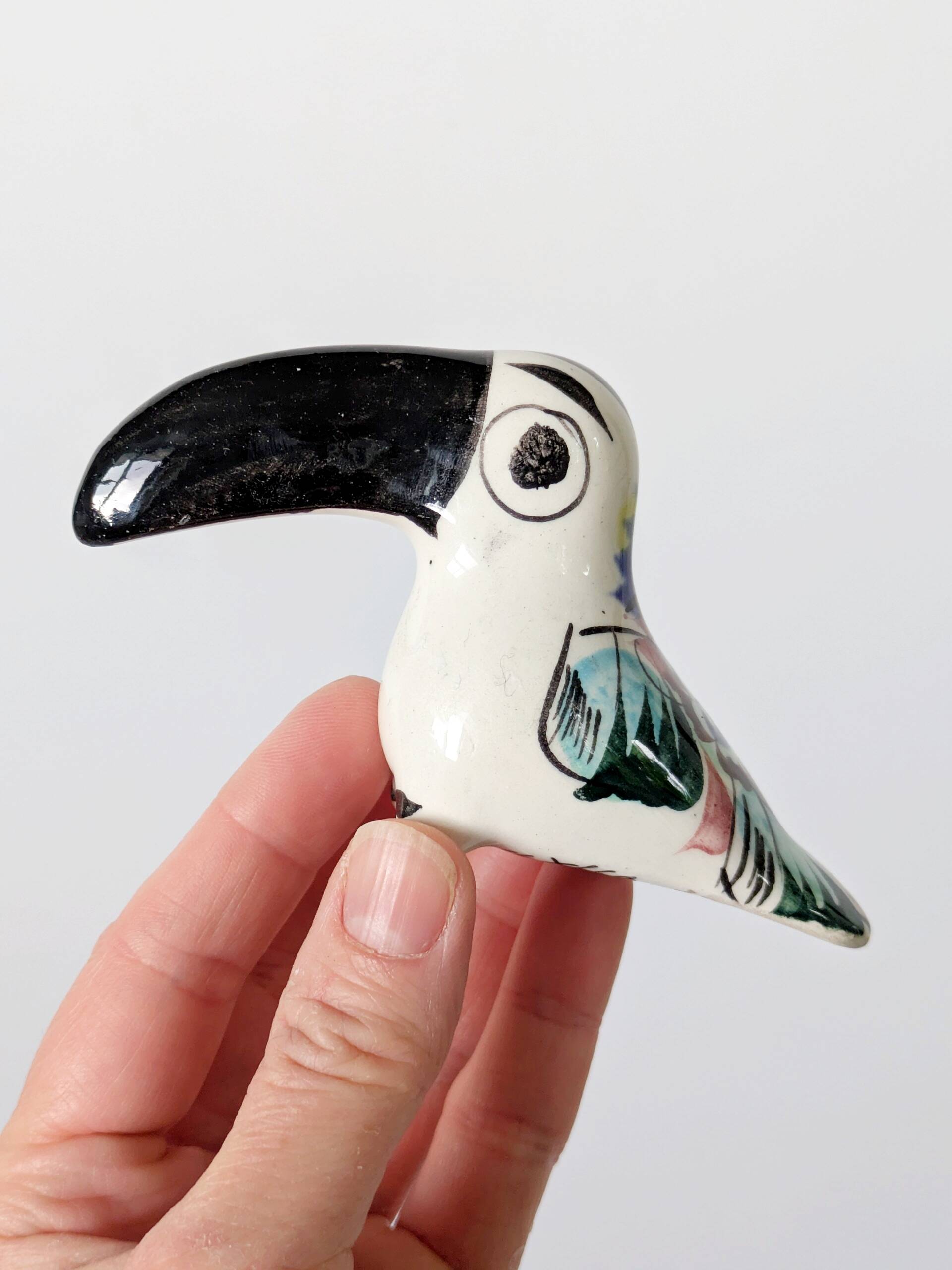 Pair of vintage Tonalá mini figurines, Mexico, 1950s-1960s