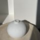 Handcrafted terracotta ball vase painted white H:24 D:26