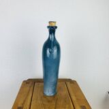 Blue ceramic bottle vase 35 cm