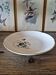 Hollow round plate Moulin des Loups Volubilis, blue flowers and gilding.