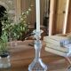 Old glass candlestick