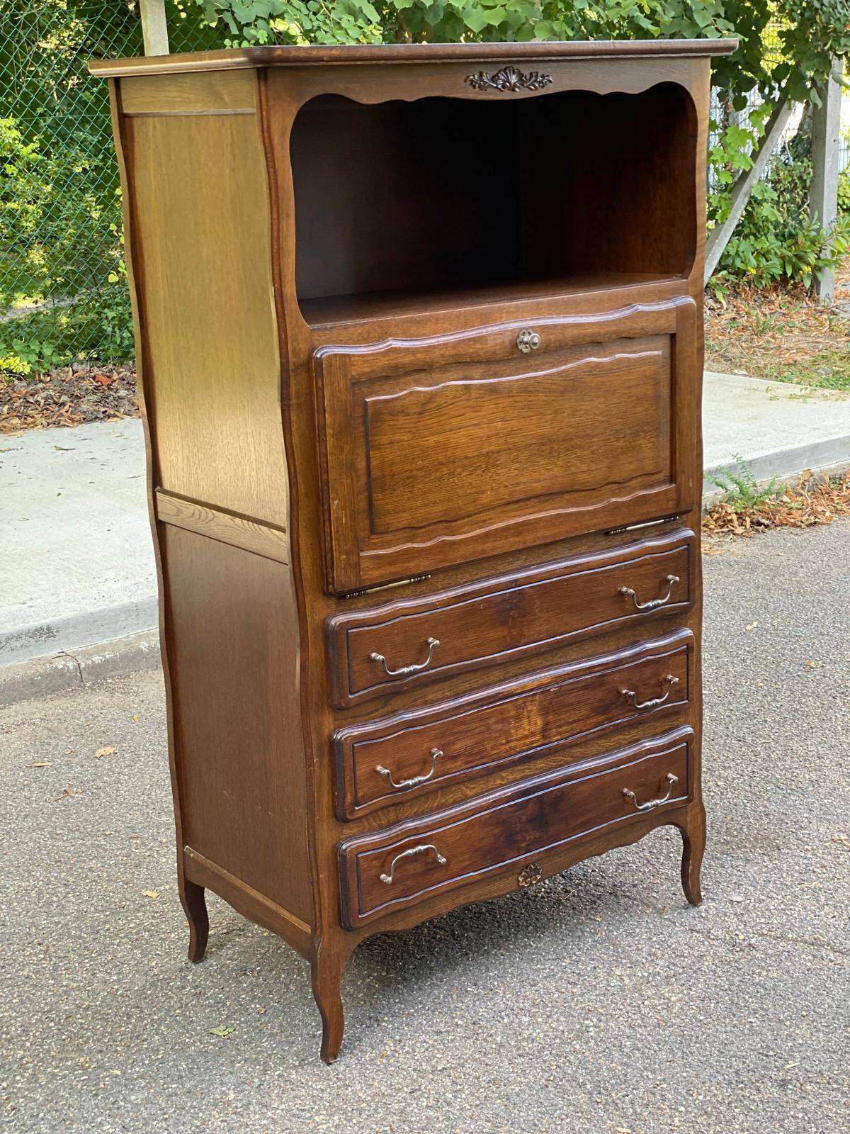 Louis XV style wooden secretary