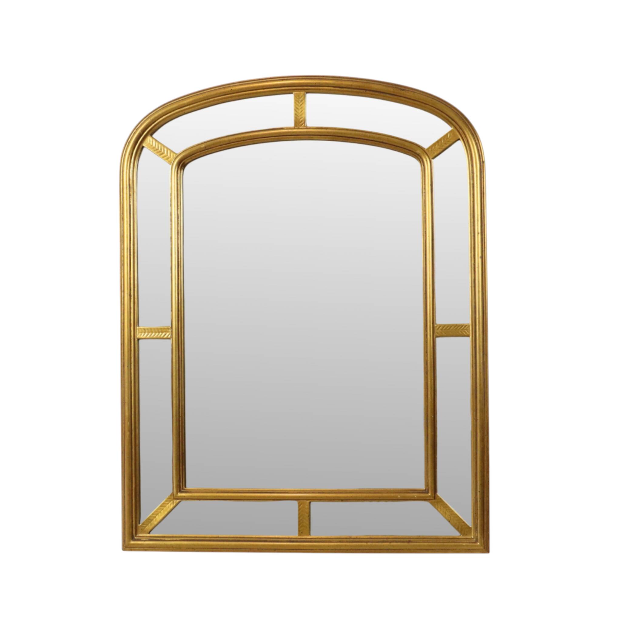 Hollywood Regency Gold Arch Mirror by Deknudt, 80cm