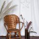 Fauteuil en rotin vintage pour enfant