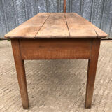 Antique cherry farmhouse table with 3 drawers