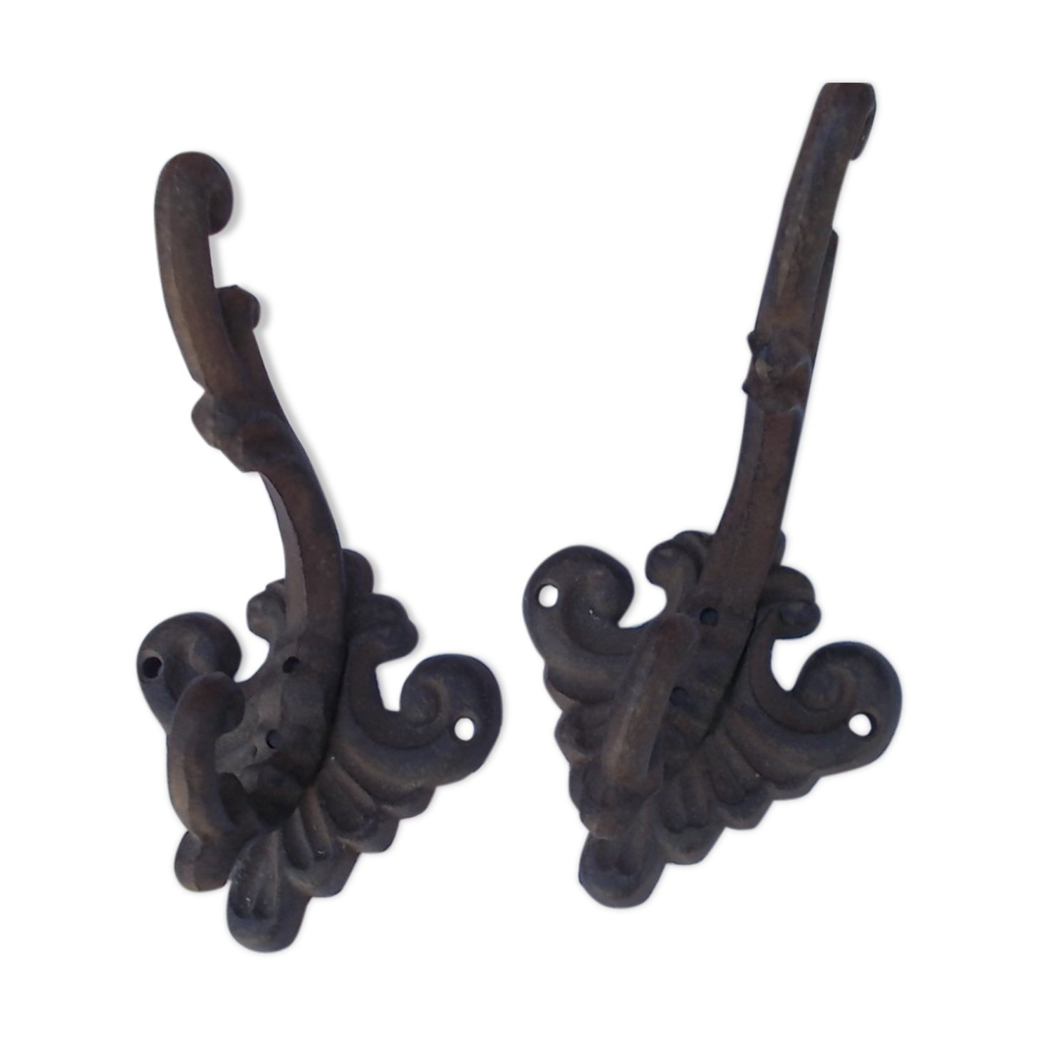 Pair of iron coatrack