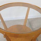 Table basse vitrée entièrement rénovée par Kropacek & Kozelka, 1944