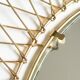 Oval golden sun mirror in metal, 1960s