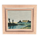 Swedish Oil on Canvas – “Farm by the Lake” by Bengt Hillgrund