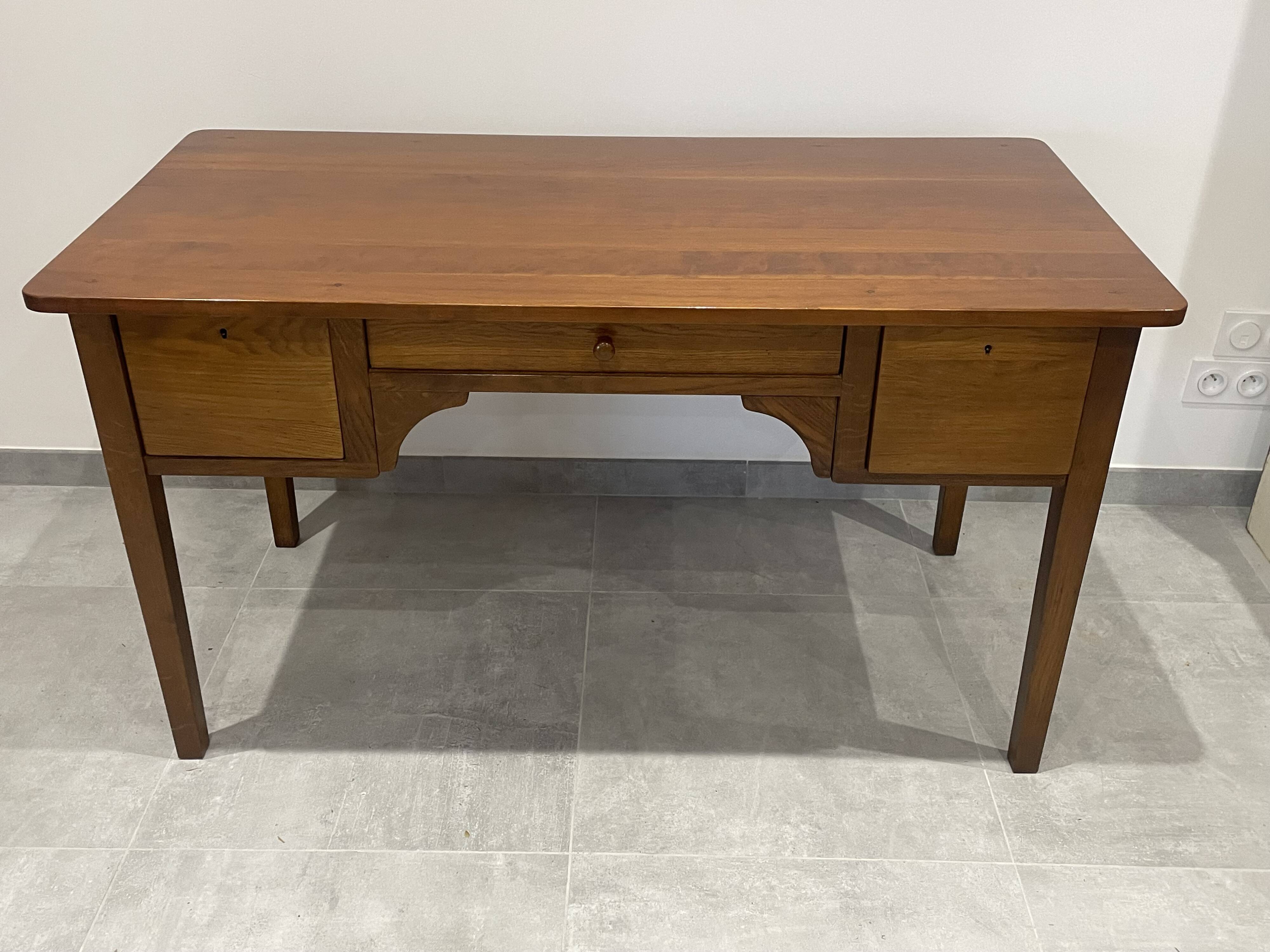 Beautiful natural wood desk from Chez Grange