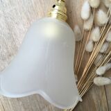 Pair of tulip lamps frosted glass