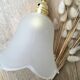 Pair of tulip lamps frosted glass