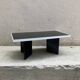Vintage 1970s coffee table — Black smoked glass top