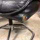 Unico Danish design chrome hocker leather  recliner