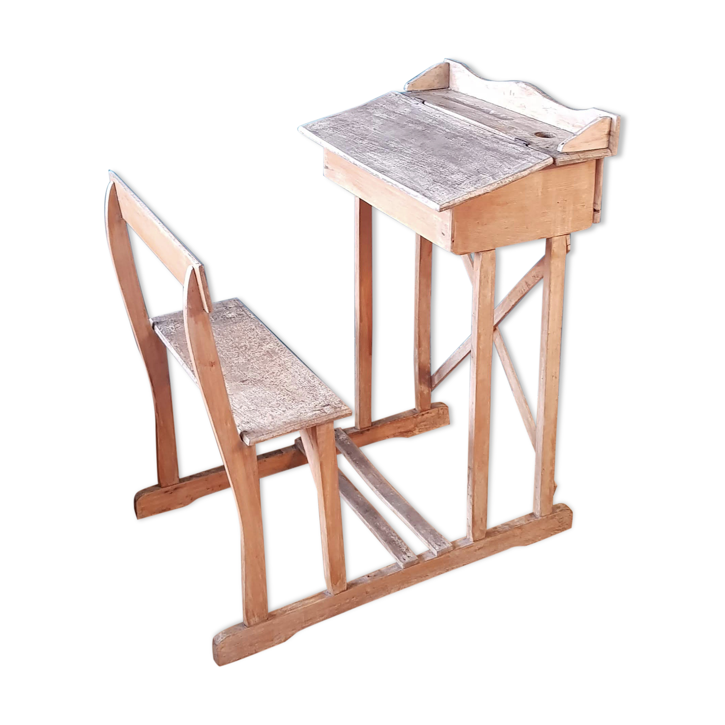 Pupitre d'écolier ancien