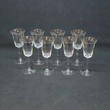 8 Fine Crystal Stemmed Glasses for Port or Liqueur - Baccarat? / Saint Louis