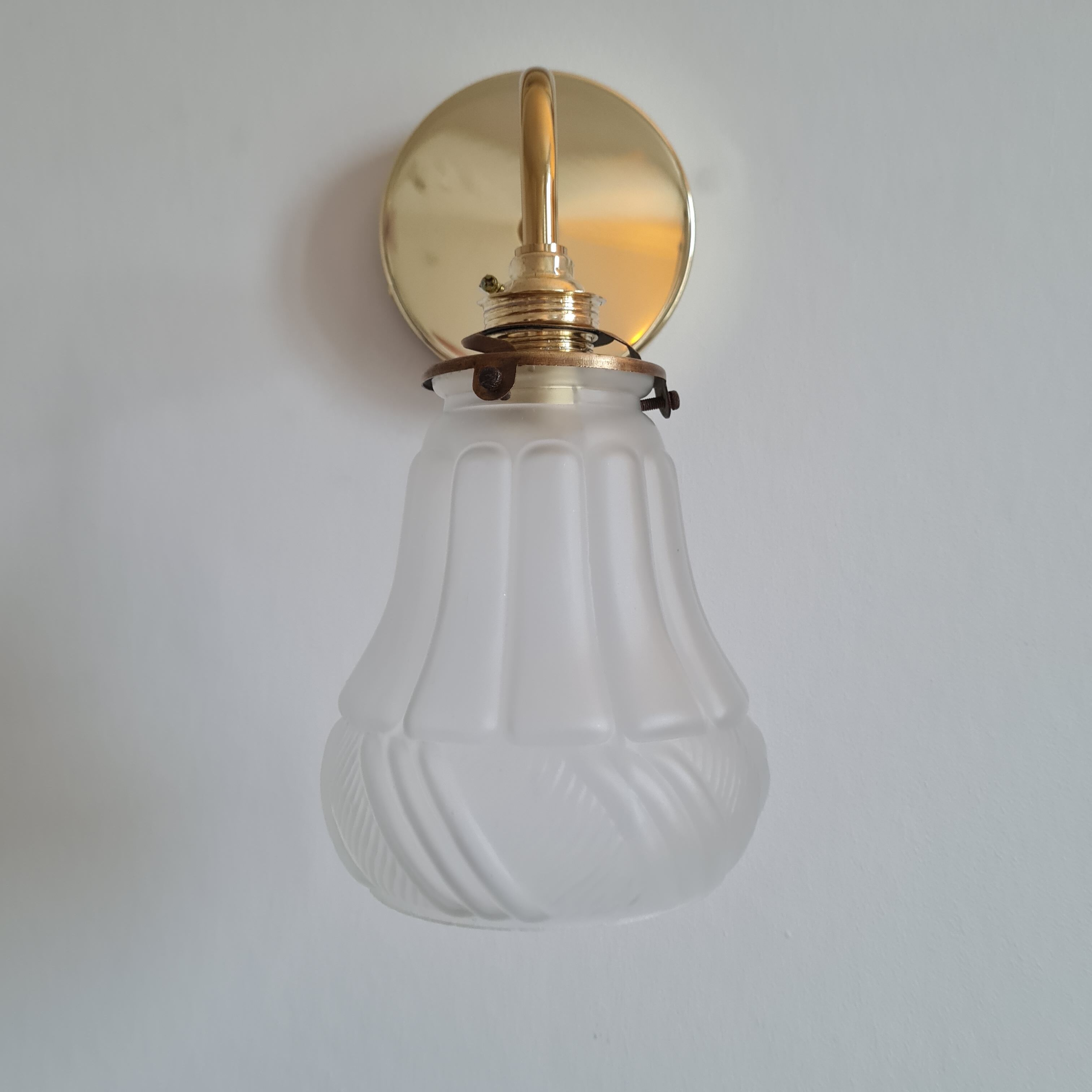 Vintage glass globe wall lamp