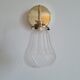 Vintage glass globe wall lamp