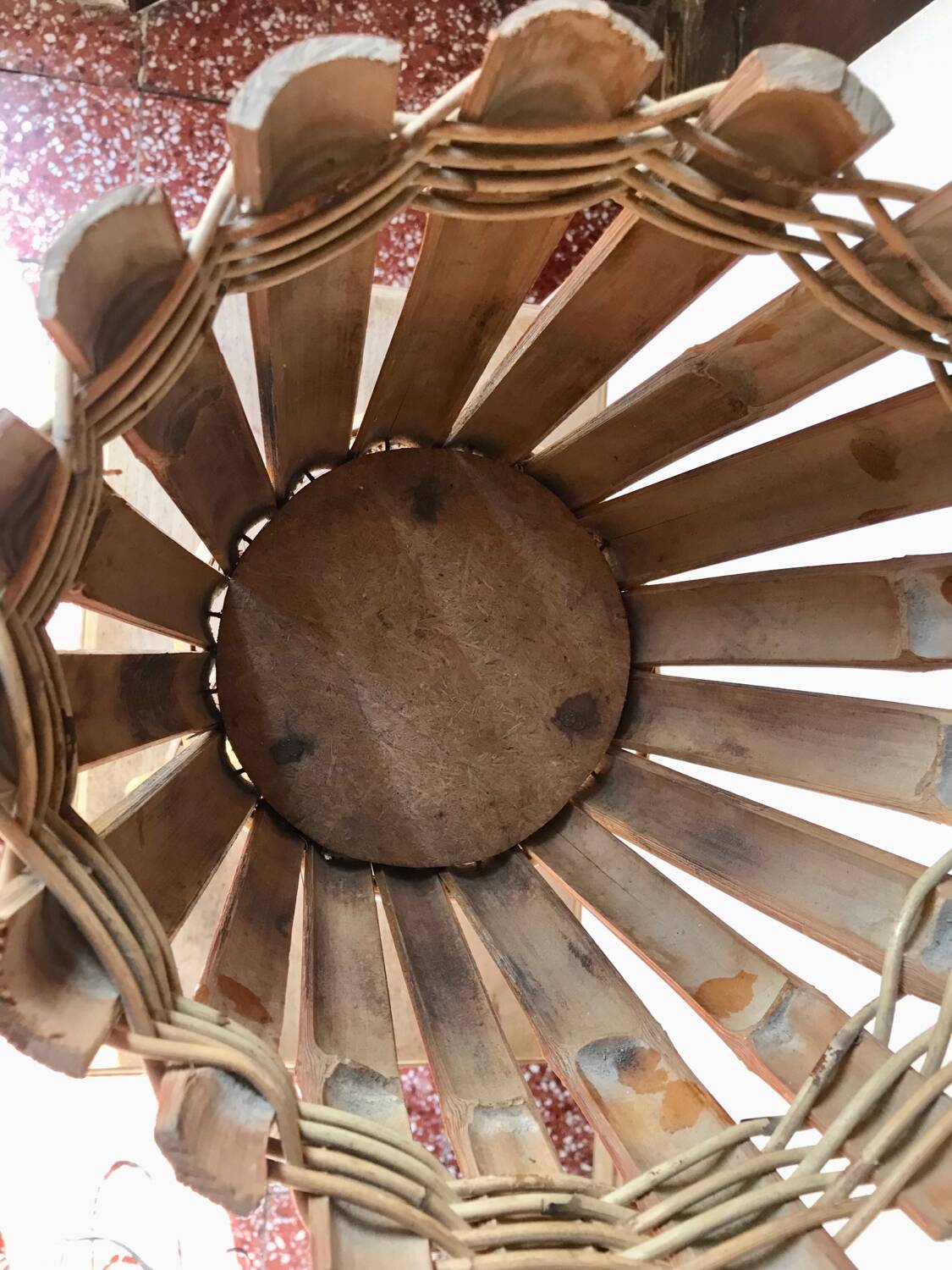 Vintage bamboo plant holder