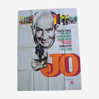 Affiche cinéma "jo"  1971 Louis de Funes