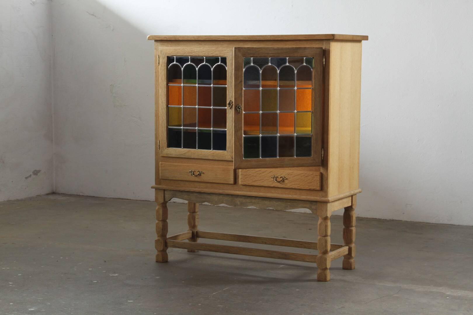 Vintage 1994 Danish Modern Oak Cabinet in the style of Henning Kjærnulf