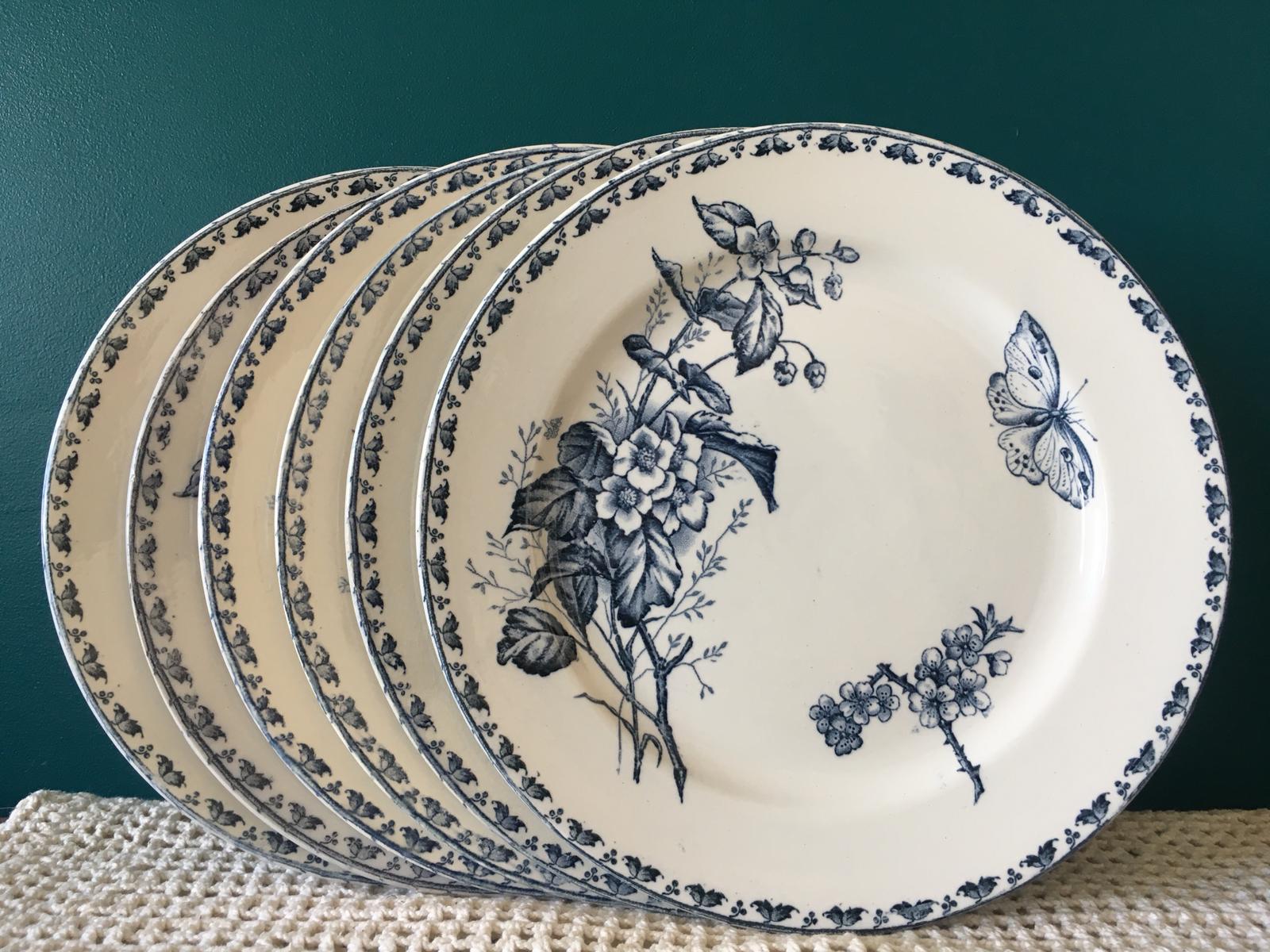 Set de 6 assiettes Sarreguemines terre de fer modèle Carmen
