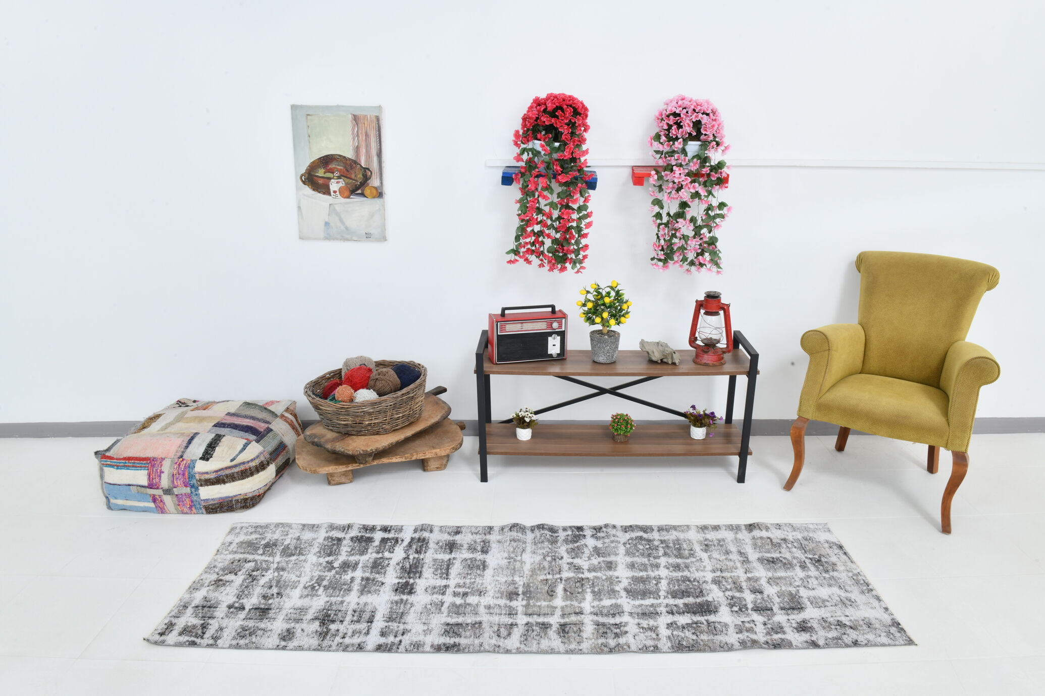 Short vintage runner rug 70x234cm