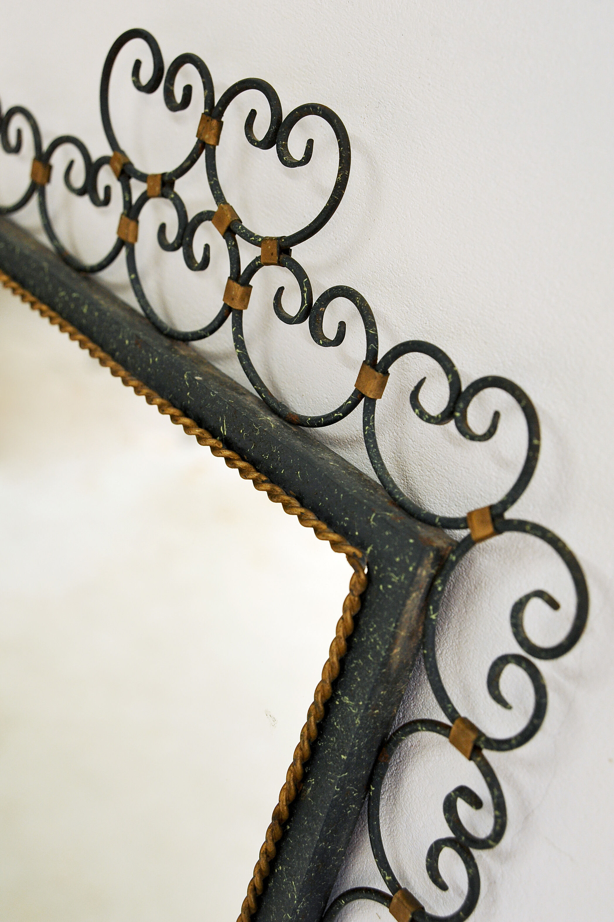 Wrought iron mirror, France circa 1950 46x67cm