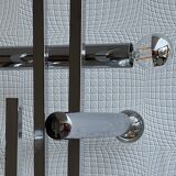 Large 70' Italian chrome table lamp by Stilux Milano