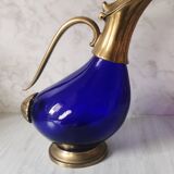 Carafe verre et laiton