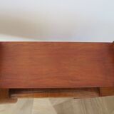 Headboard – console – sideboard – art deco – 2 doors – 2 niches in solid walnut e