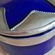 Moroccan ceramic and silver metal box