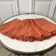 Lot de 8 serviettes de table en lin ajourées couleur terracotta